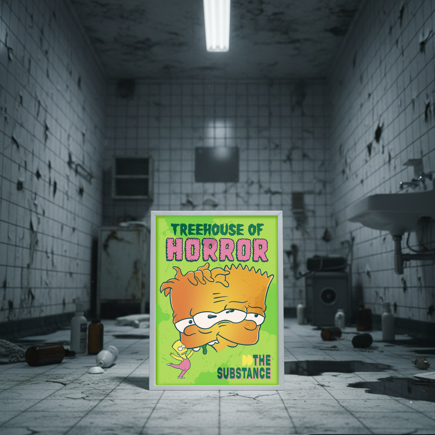 THE SUBSTANCE MOVIE POSTER x TREEHOUSE OF HORROR