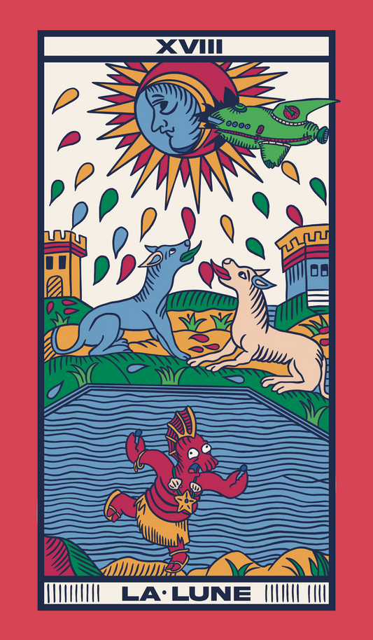 TAROT DE MARSEILLE - LA LUNE x FUTURAMA